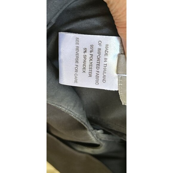 AMSALE Gown Black Satin Dress Maxi Prom Wedding One-shoulder Size 10 - Picture 10 of 10